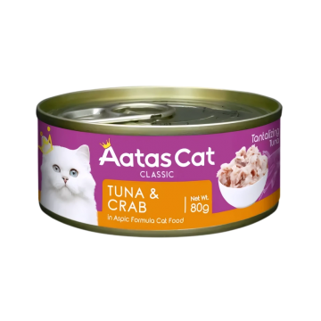 Aatas Cat Tantalizing Tuna & Crab 80g Carton (24 Cans)